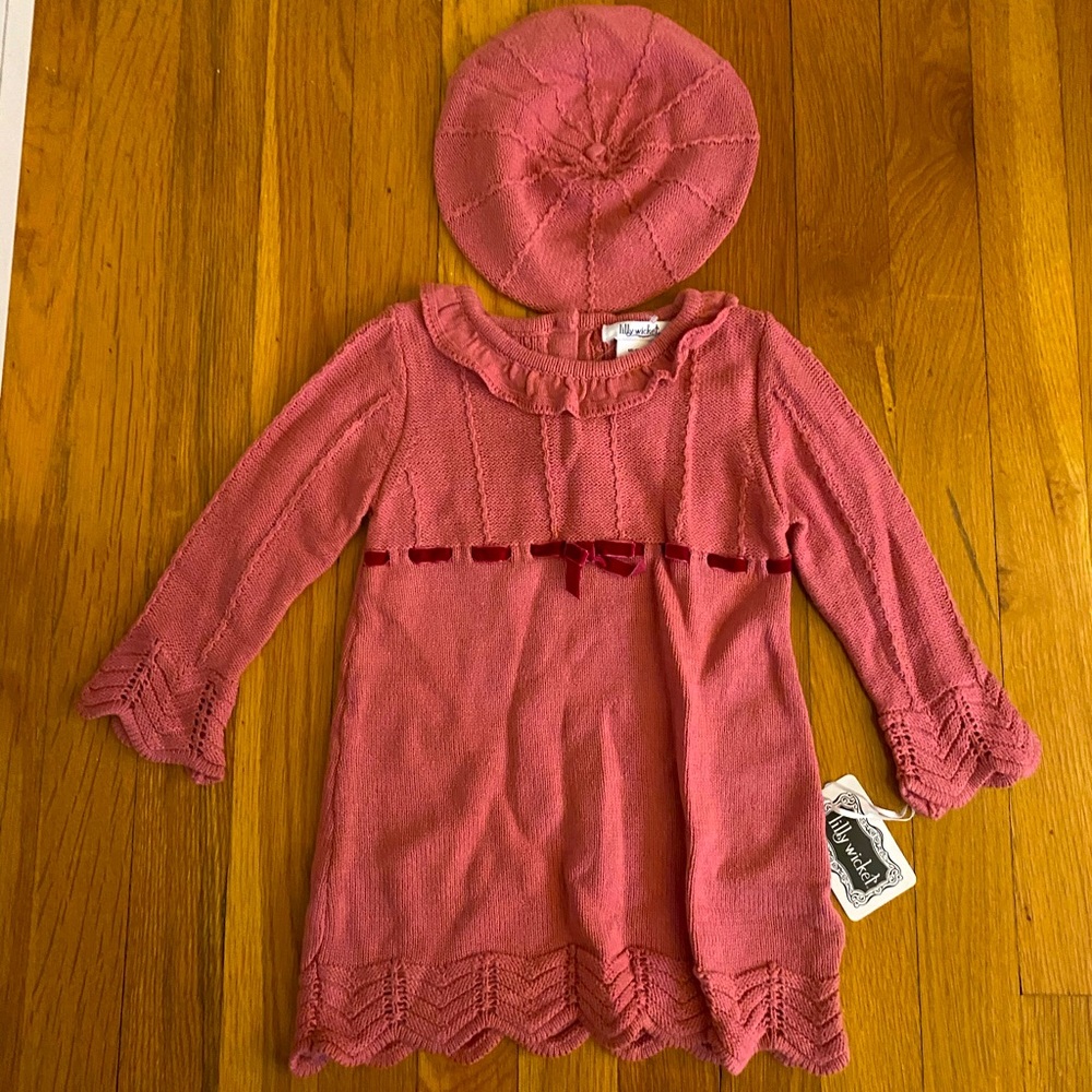 Lilly Wicket crochet dress with matching hat